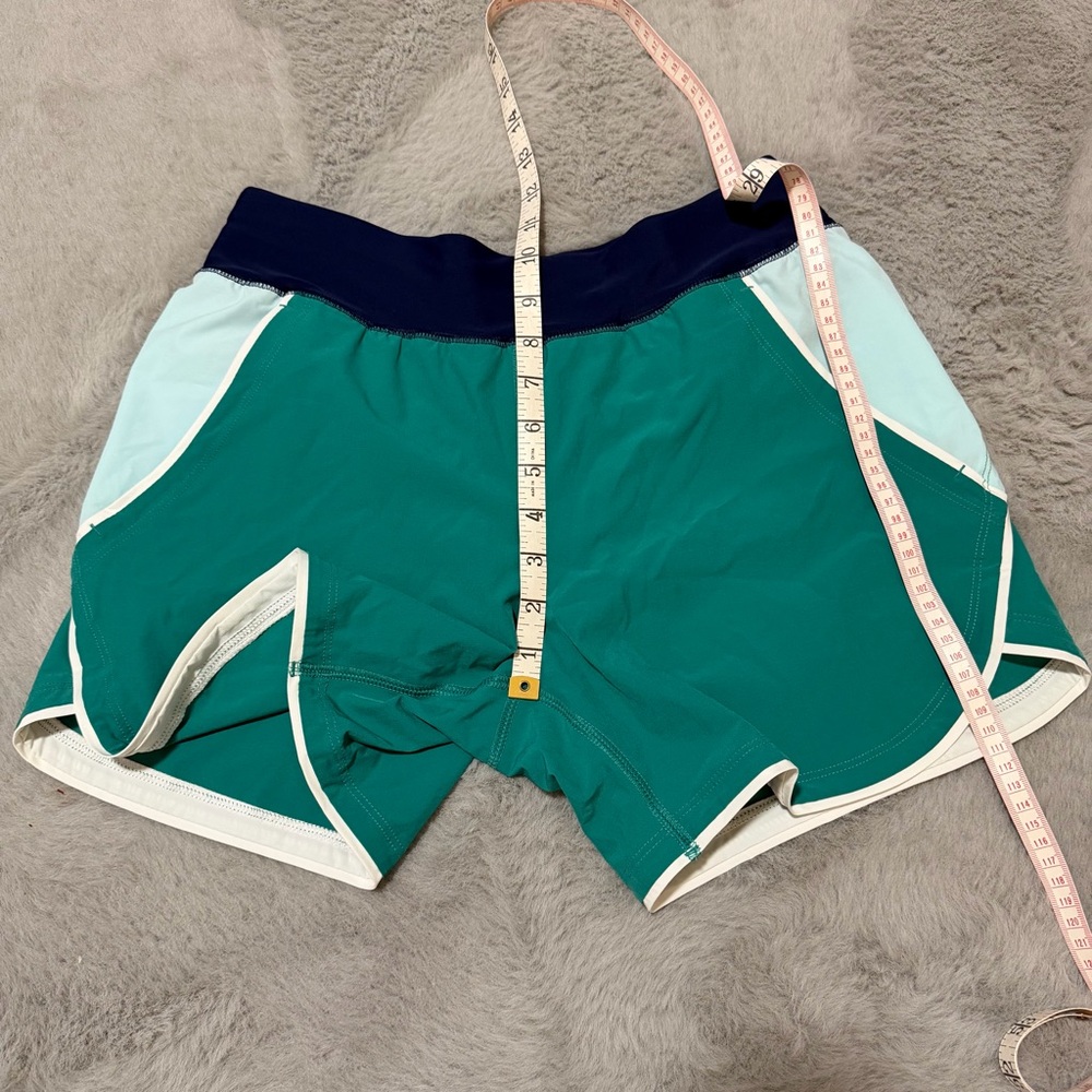Lands' End SunShade UPF 50 5" Swim Board Shorts with Panty Size 4 Green Pockets - Picture 4 of 12